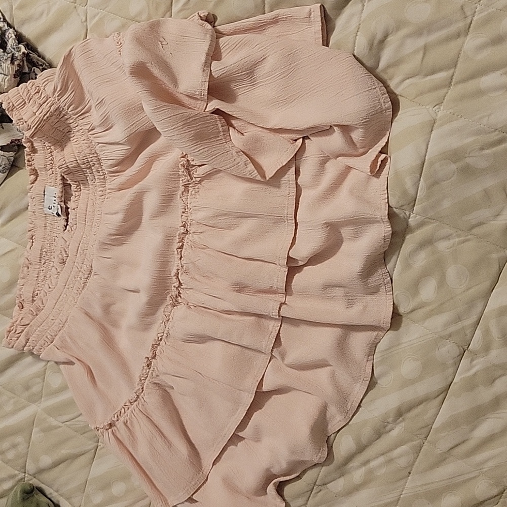 Tiered Pink Mini Skirt